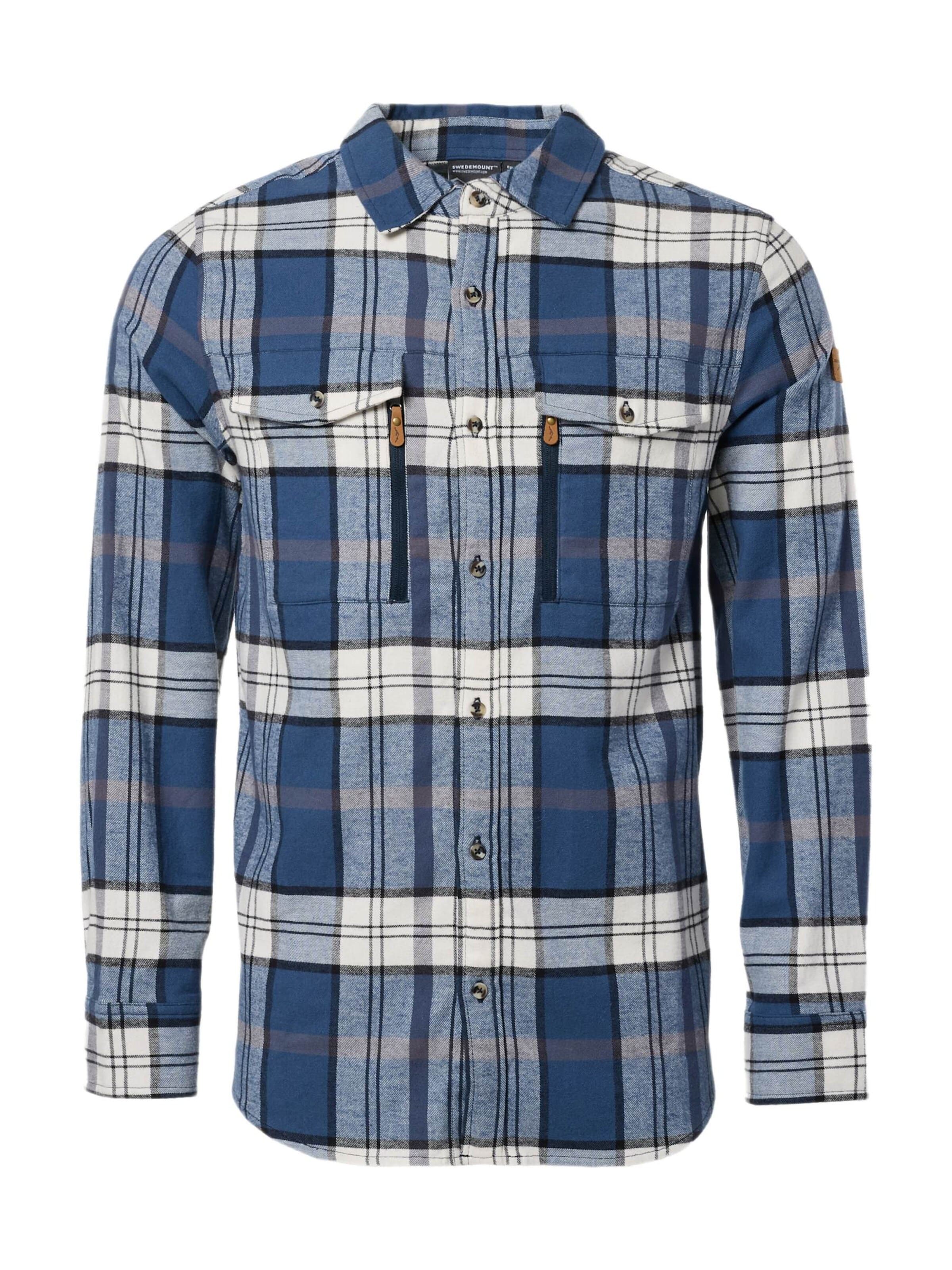 SWEDEMOUNT Regular fit Klederdracht overhemd 'Nordkap' in Blauw: voorkant