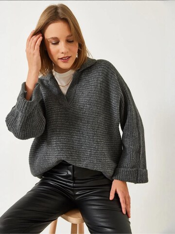 Bianco Lucci Pullover in Grau