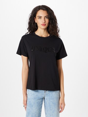 Tricou de la PIECES pe negru: față