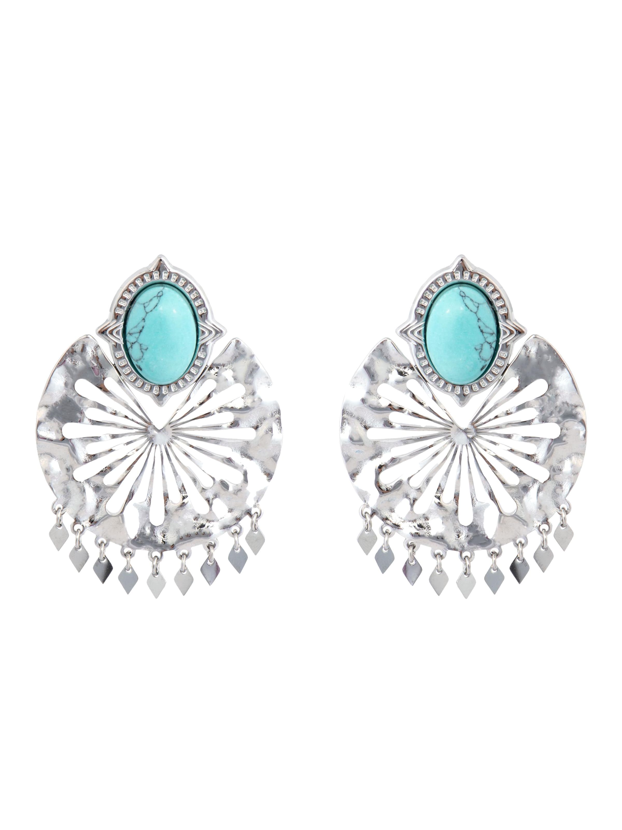 Luxenter Oorbellen 'Kumora' in Blauw: voorkant