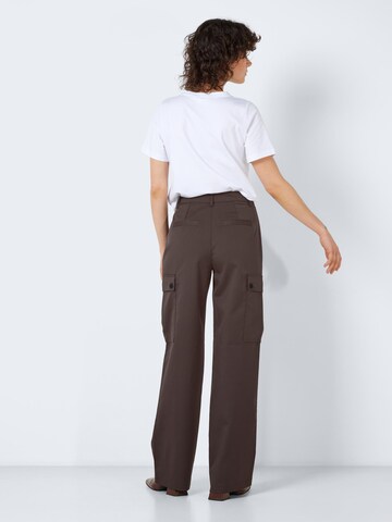 Noisy may Wide leg Cargo Pants 'DREWIE' in Brown