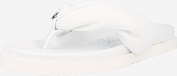 PATRIZIA PEPE T-Bar Sandals in White: front