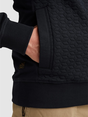 Felpa 'PME LEGEND - Sweat jacket with textures and flight pocket' di PME Legend in blu