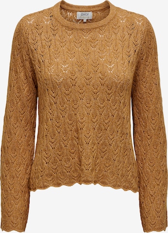 ONLY Sweater 'ALVI' in Brown: front