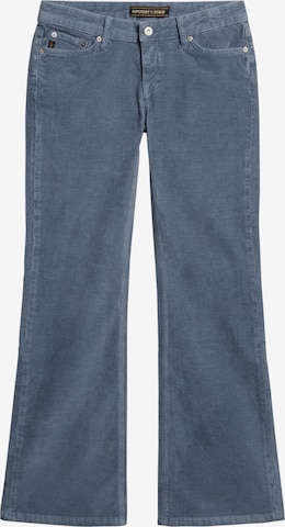 Superdry Flared Pants in Blue: front