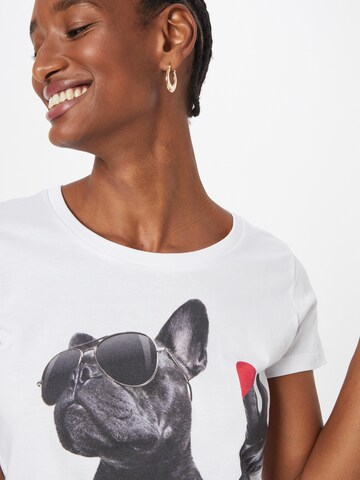 balta EINSTEIN & NEWTON Marškinėliai 'Peace Dog'