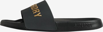 Superdry Mules in Black: front