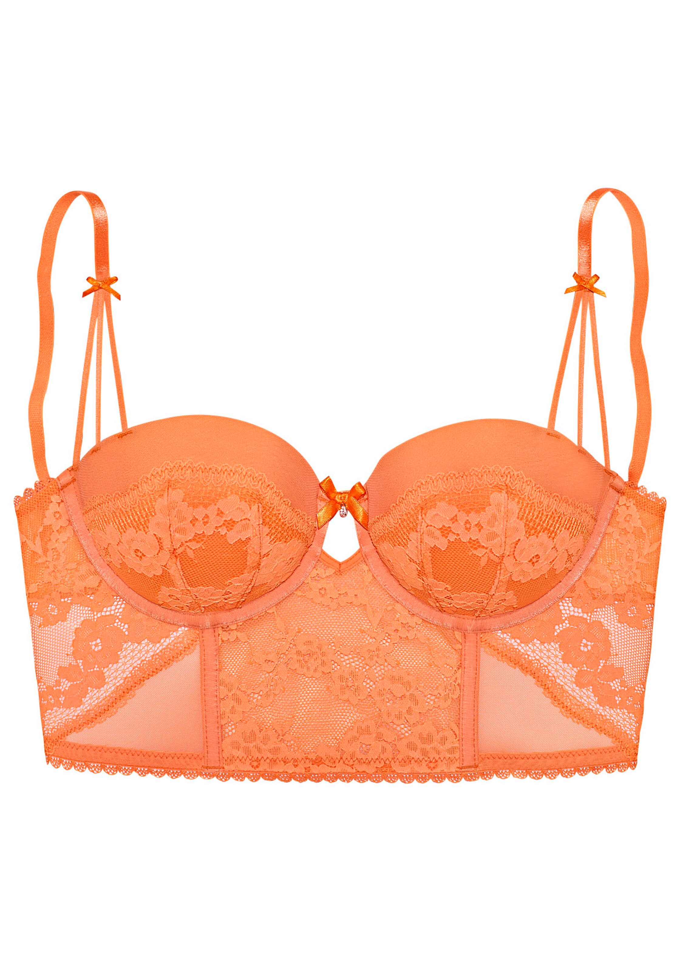 LASCANA Balconette Bra in Orange: front