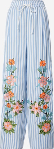 Essentiel Antwerp Wide Leg Housut 'Hevon2' värissä sininen: etupuoli