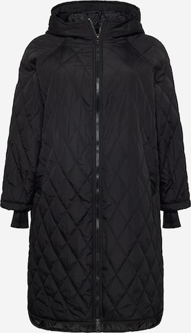 Vero Moda Curve Between-Seasons Coat 'HUDSON' in Black: front