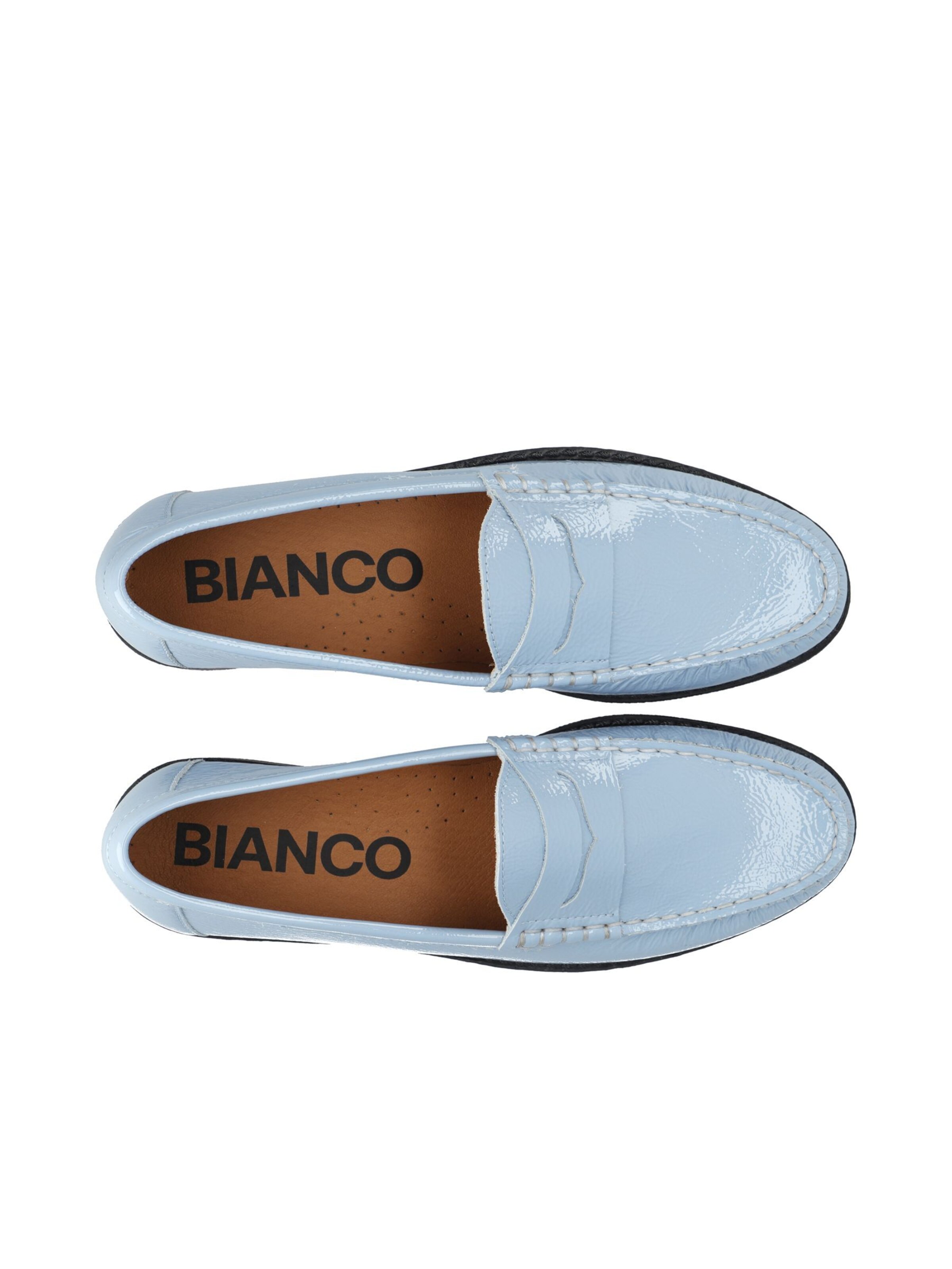 Mocassin 'Pop' Bianco en bleu