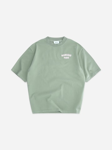 Mansour Shirts 'Paris College T-shirt Green Milieu' i grøn
