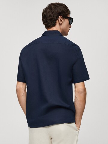 MANGO MAN Regular Fit Hemd 'Ants' in Blau