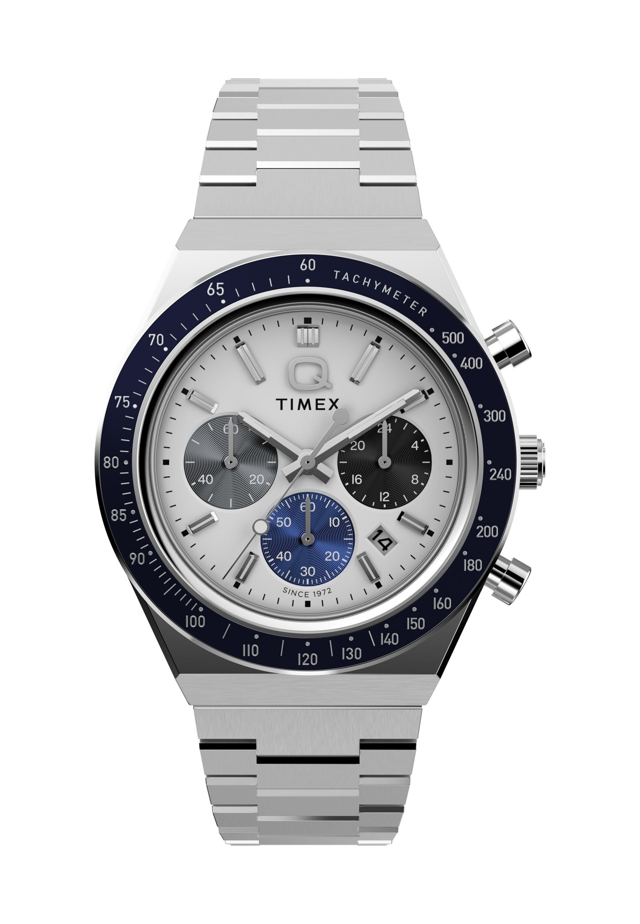 TIMEX Analoguhr 'Q' in Silber: Vorderseite