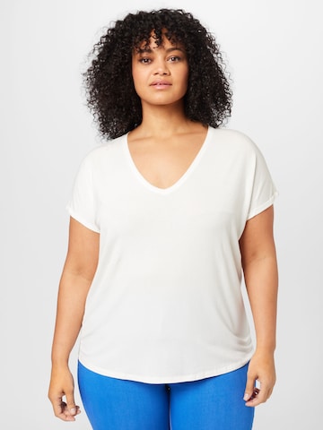 Vero Moda Curve Skjorte 'AYA' i hvit: forside