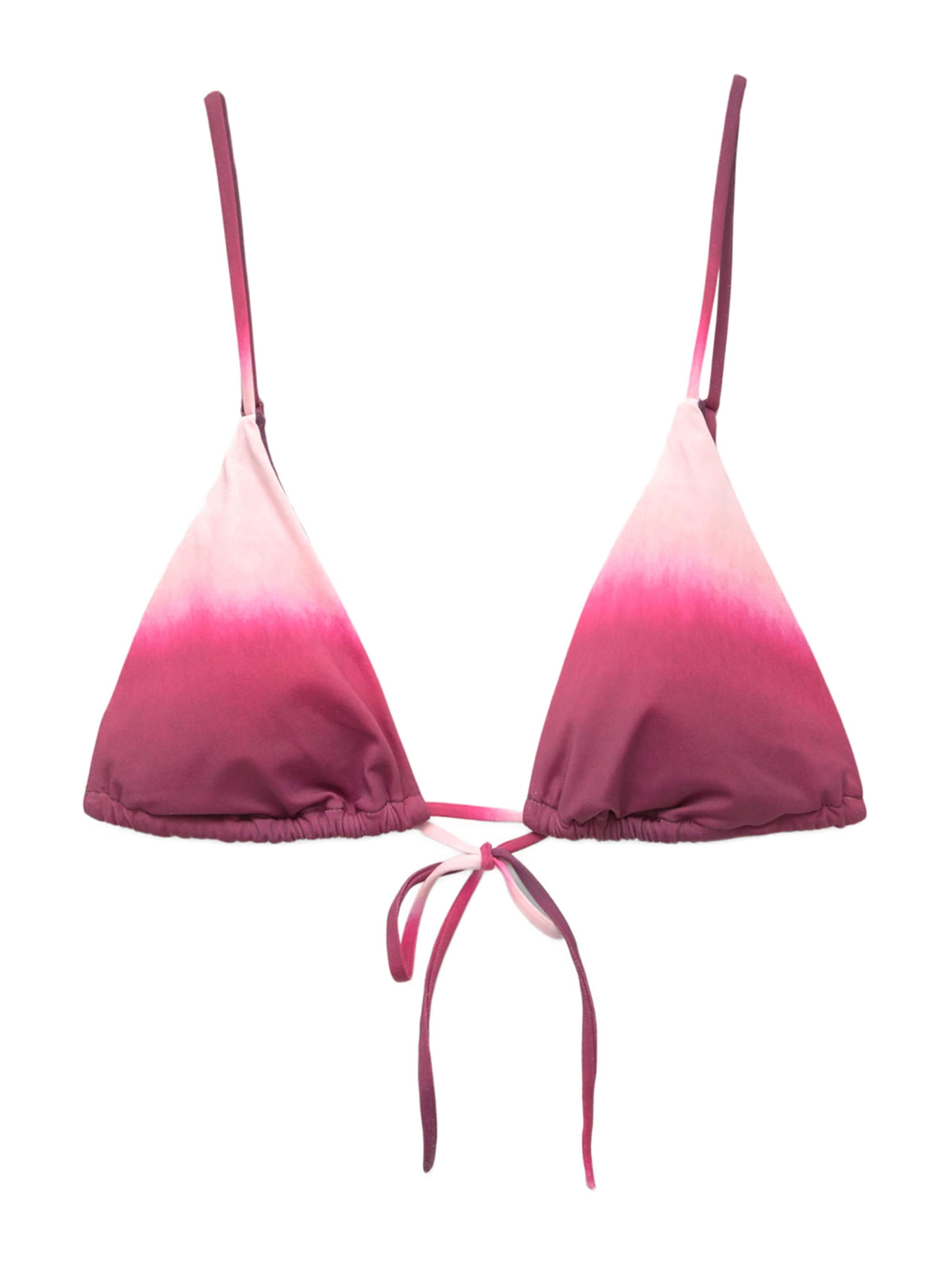 Pull&Bear Triangle Bikini Top in Pink: front