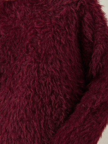 Pull-over oversize Bianco Lucci en rouge