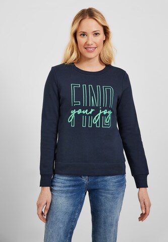 CECIL Sweatshirt in Blue: front