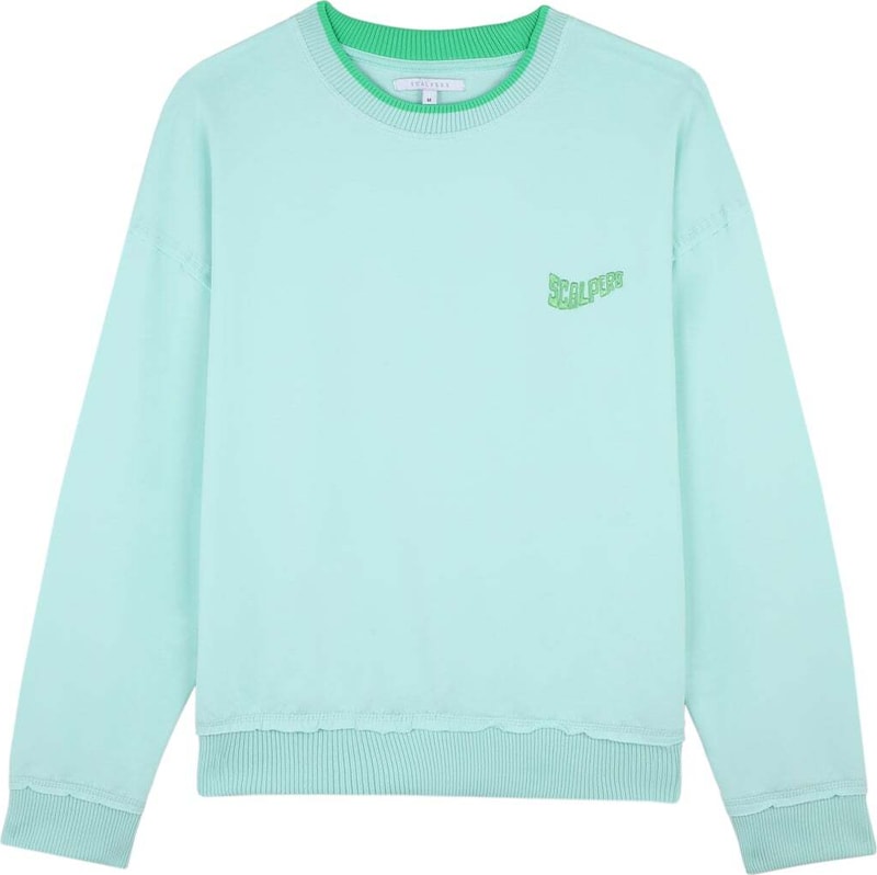 Scalpers Sweatshirt in Grün Mint
