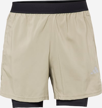 ADIDAS PERFORMANCE Sportbroek in de kleur Beige / Zwart / Wit, Productweergave