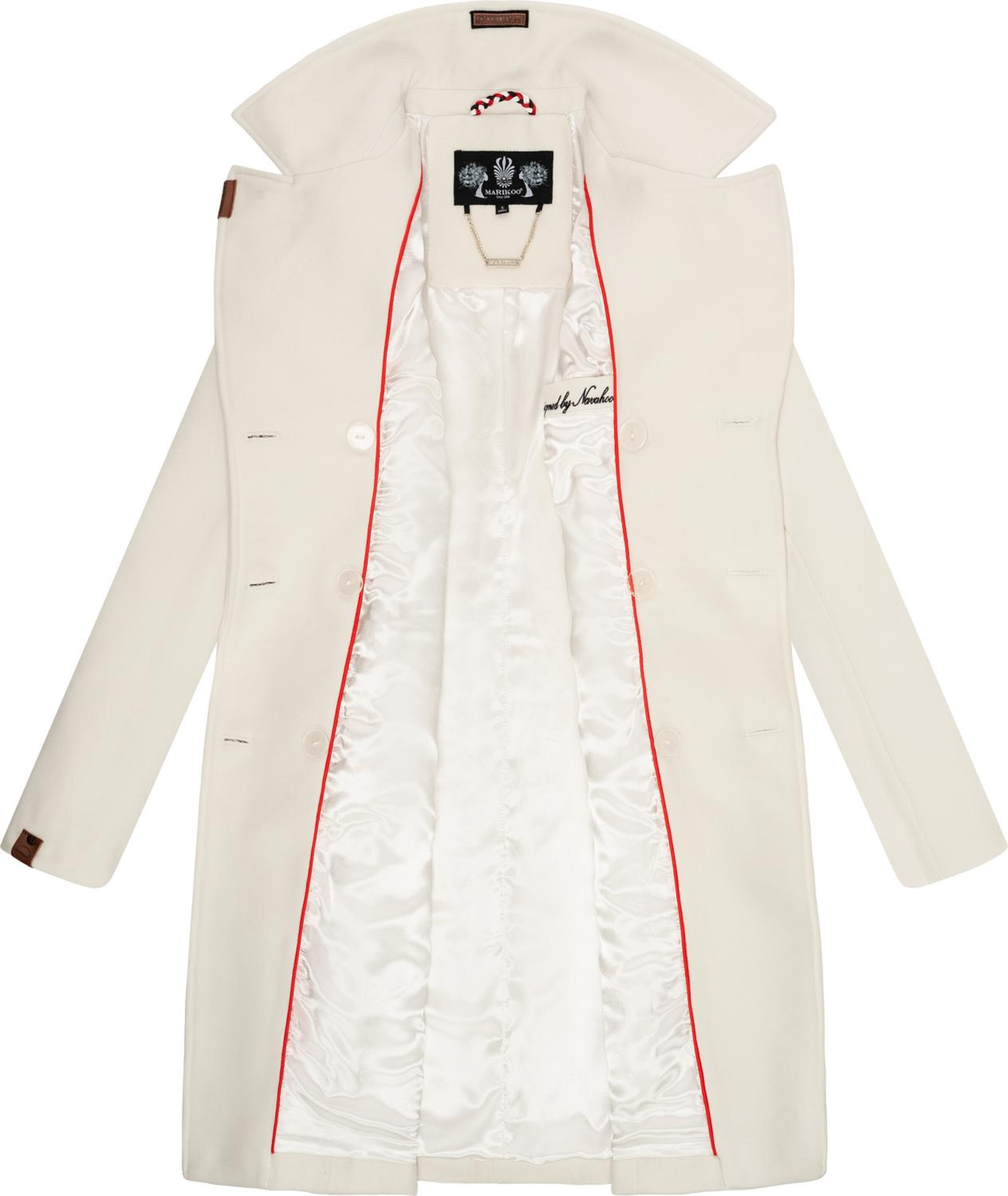 MARIKOO Ανοιξιάτικο και φθινοπωρινό παλτό 'Nanakoo' σε λευκό