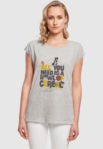 T-shirt 'Tom and Jerry - All You Need Is' ABSOLUTE CULT en gris : devant
