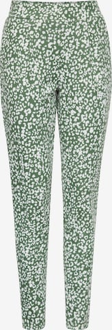 ICHI Slim fit Pants in Green: front