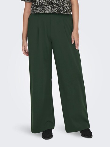 ONLY Carmakoma Wide leg Pleat-front trousers in Blue: front