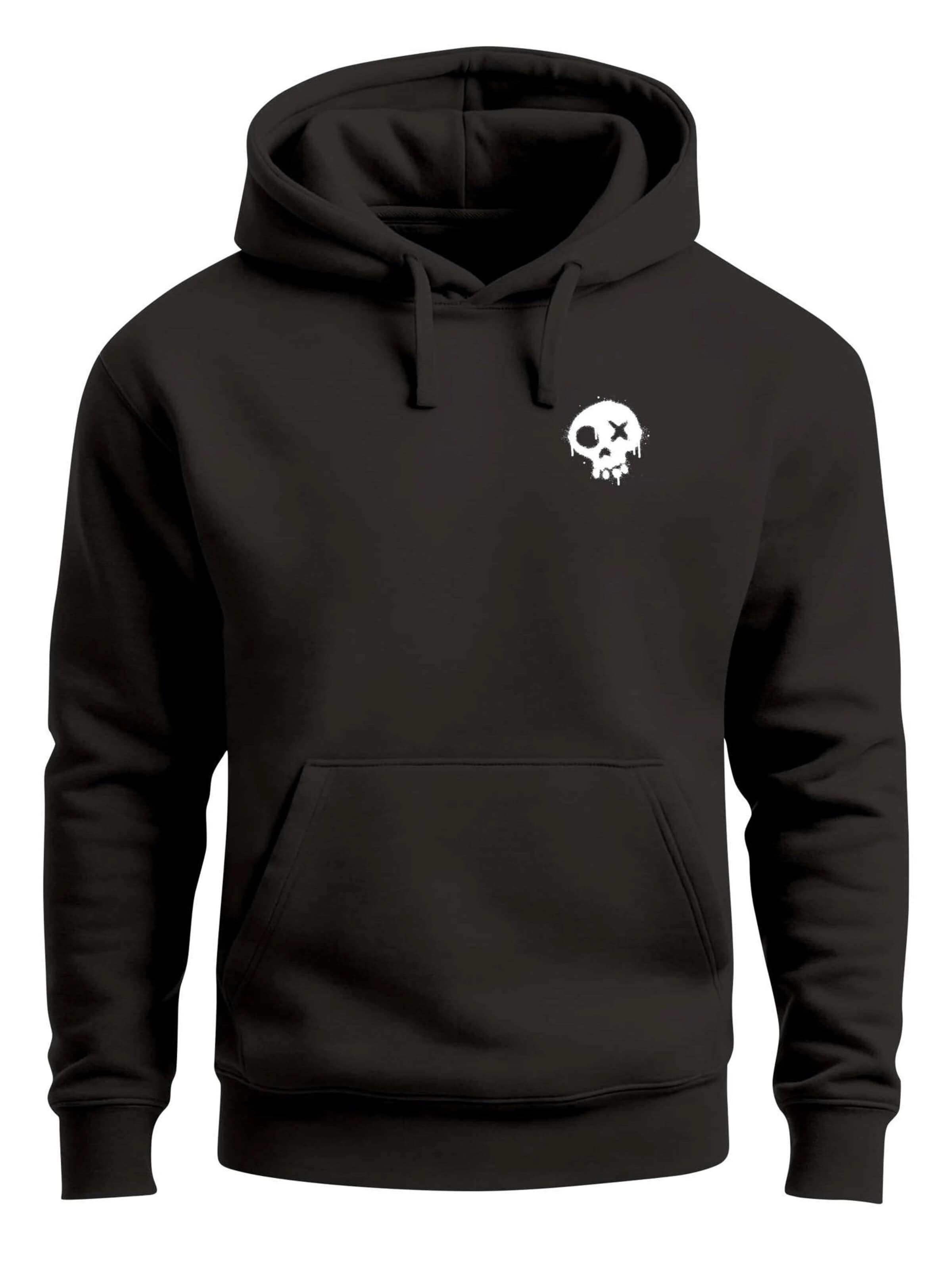 Neverless Sweatshirt 'Skull' in Black: front