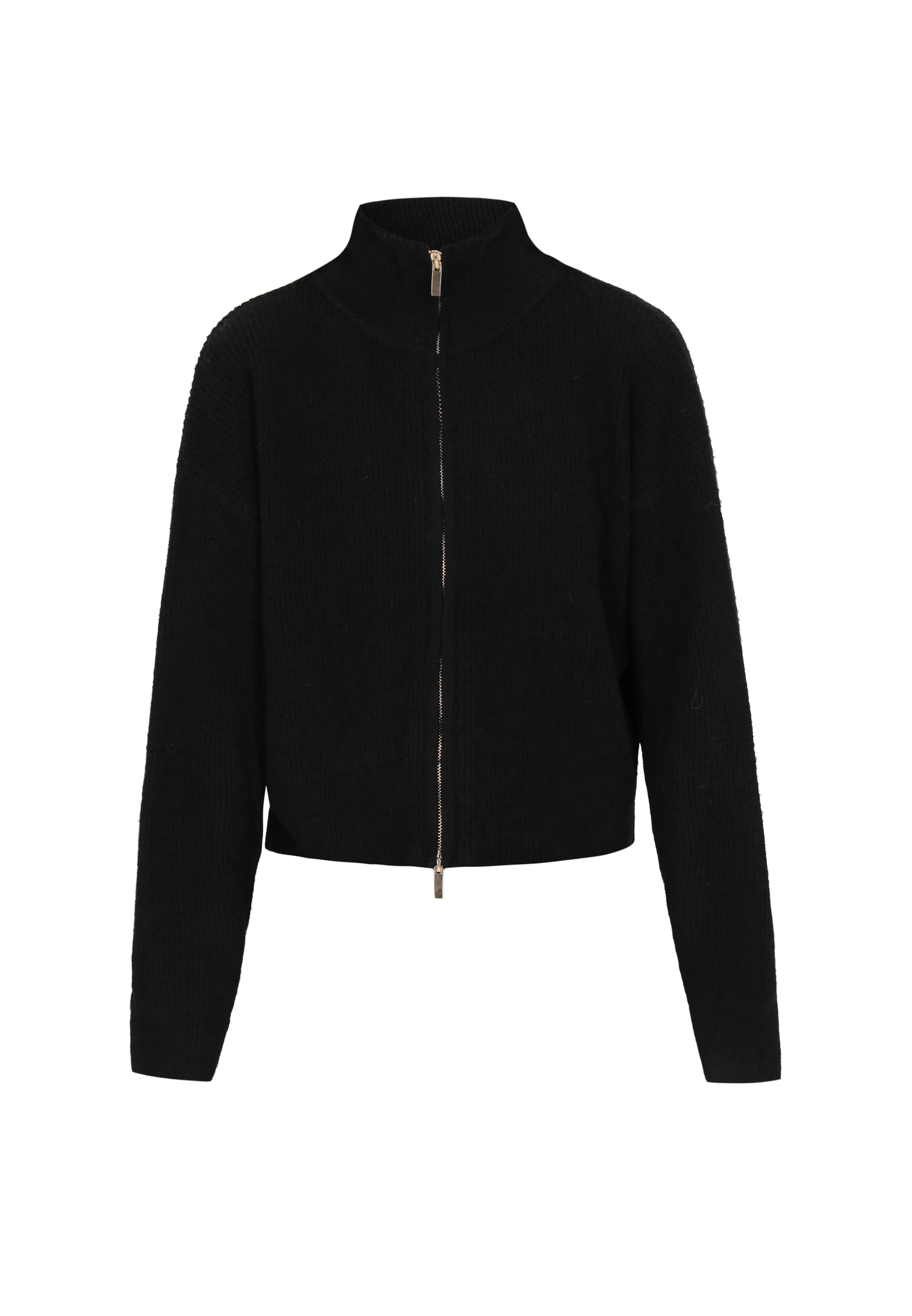 melns IZIA Adīta jaka: no priekšpuses