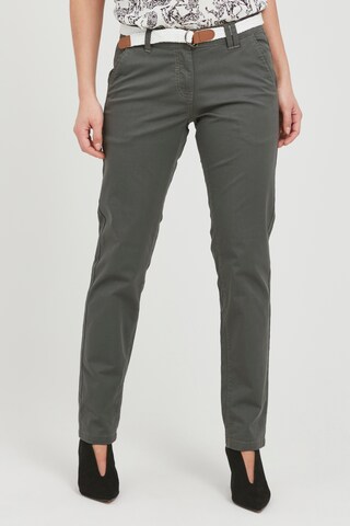 Oxmo Slimfit Chino 'Chakira' in Grijs: voorkant