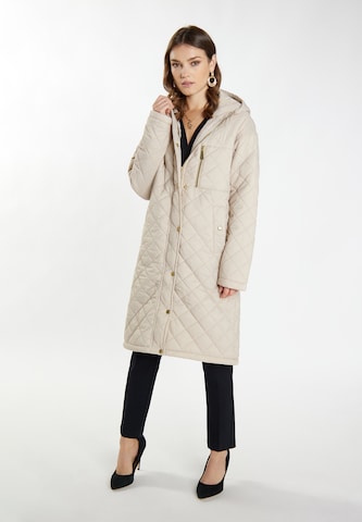 faina Between-Seasons Coat 'Nascita' in Beige: front