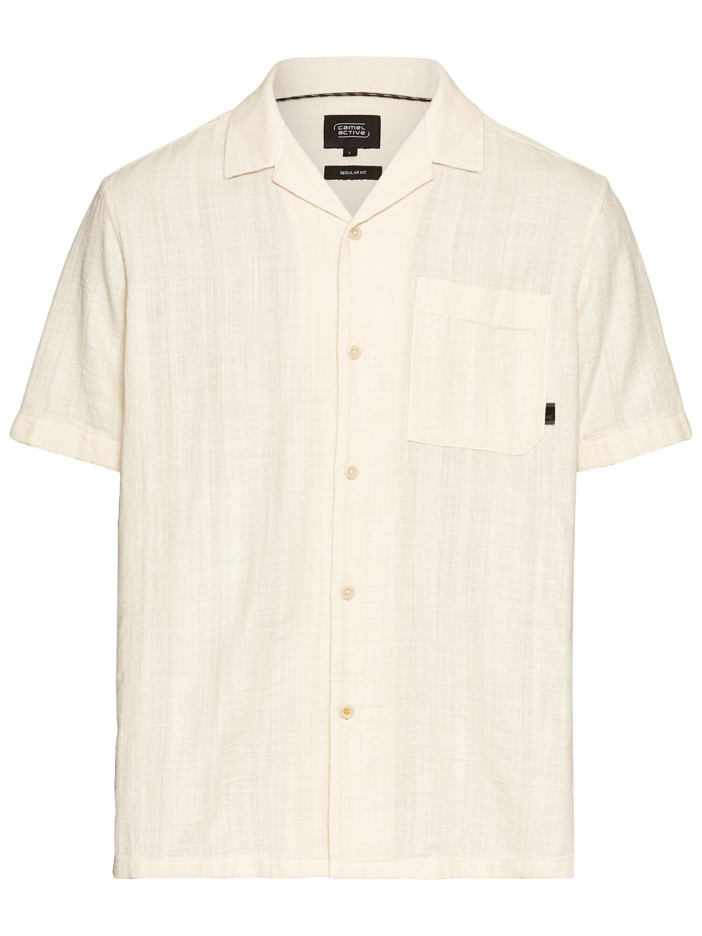 CAMEL ACTIVE Button Up Shirt in Beige: front