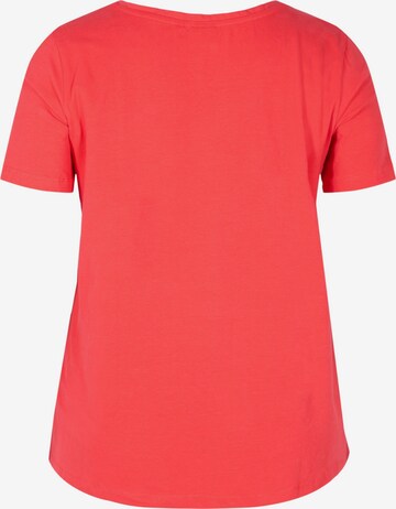 Zizzi Shirt 'S/S' in Red