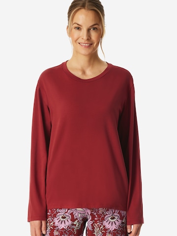 SCHIESSER Schlafshirt 'Mix & Relax' in Rot: Vorderseite