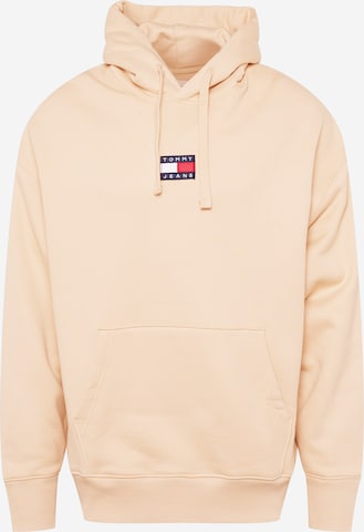 Sweat-shirt Tommy Jeans en beige : devant