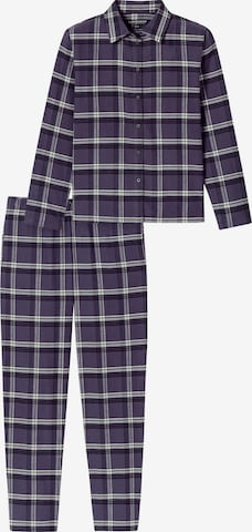 SCHIESSER - Pijama ' Selected Premium Warming ' en azul: frente