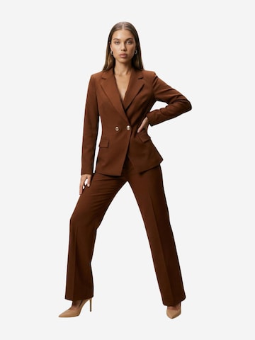 I AM Wide leg Pantalon 'Pantaloni Gamba Ampia PE26199' in Bruin