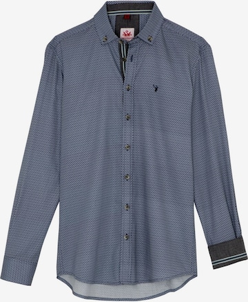 SPIETH & WENSKY Traditional Button Up Shirt 'Bitburg' in Blue: front