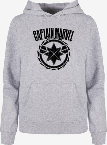 ABSOLUTE CULT Sweatshirt 'Captain Marvel - Blade Emblem' in Grijs: voorkant