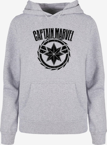 ABSOLUTE CULT Sweatshirt 'Captain Marvel - Blade Emblem' in Grau: predná strana