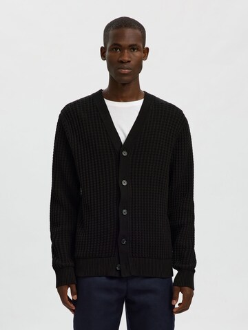 SELECTED Knit Cardigan 'SLHTom' in Black: front