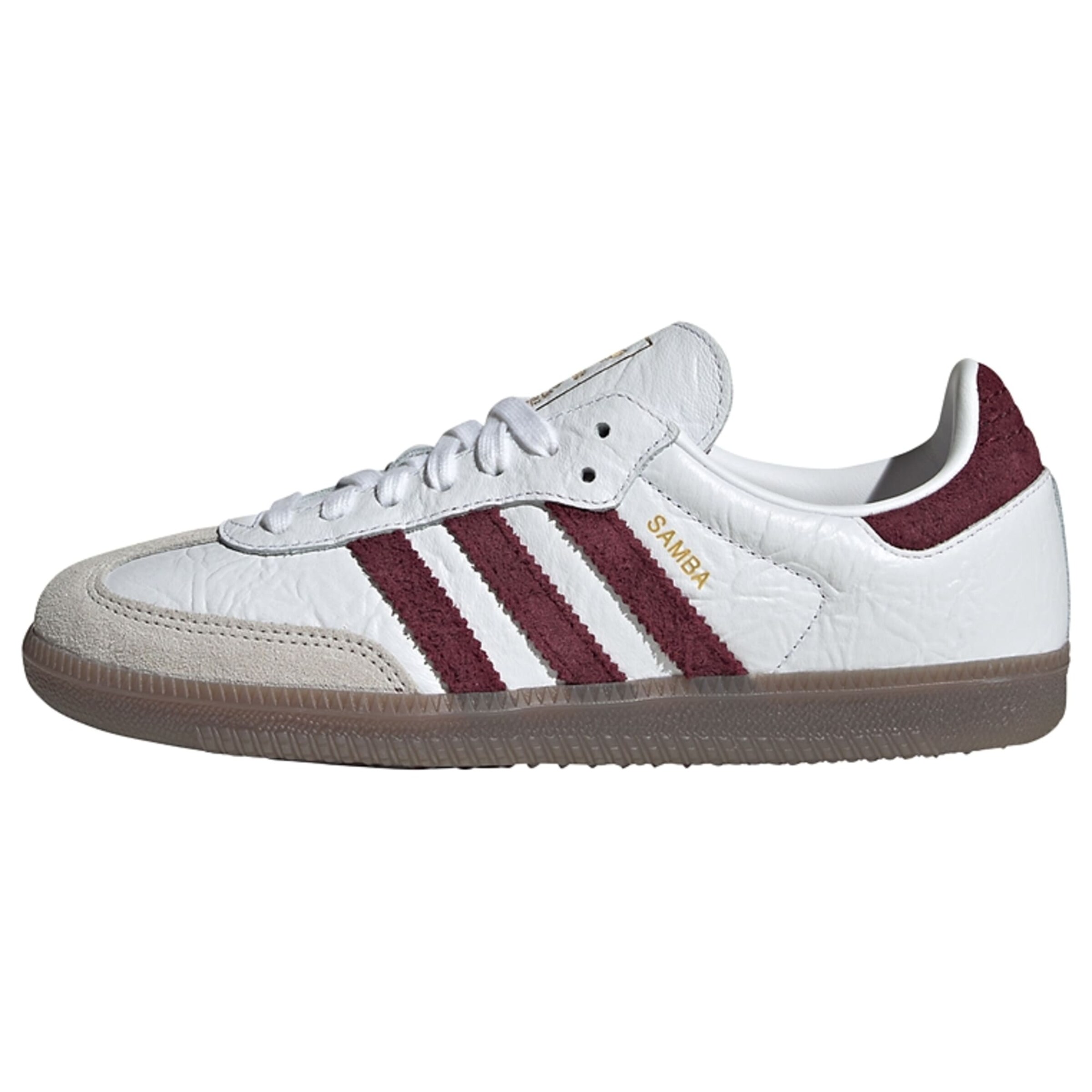 Sneaker bassa 'Samba OG' in 35,5 ADIDAS ORIGINALS di colore greige / rosso vino / bianco, Visualizzazione prodotti