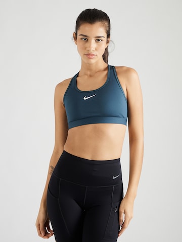 Bustier Soutien-gorge de sport 'Swoosh' NIKE en vert : devant