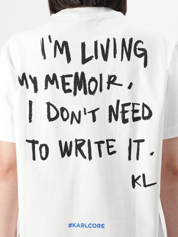 KARL LAGERFELD JEANS Dress 'KARLISM' in White