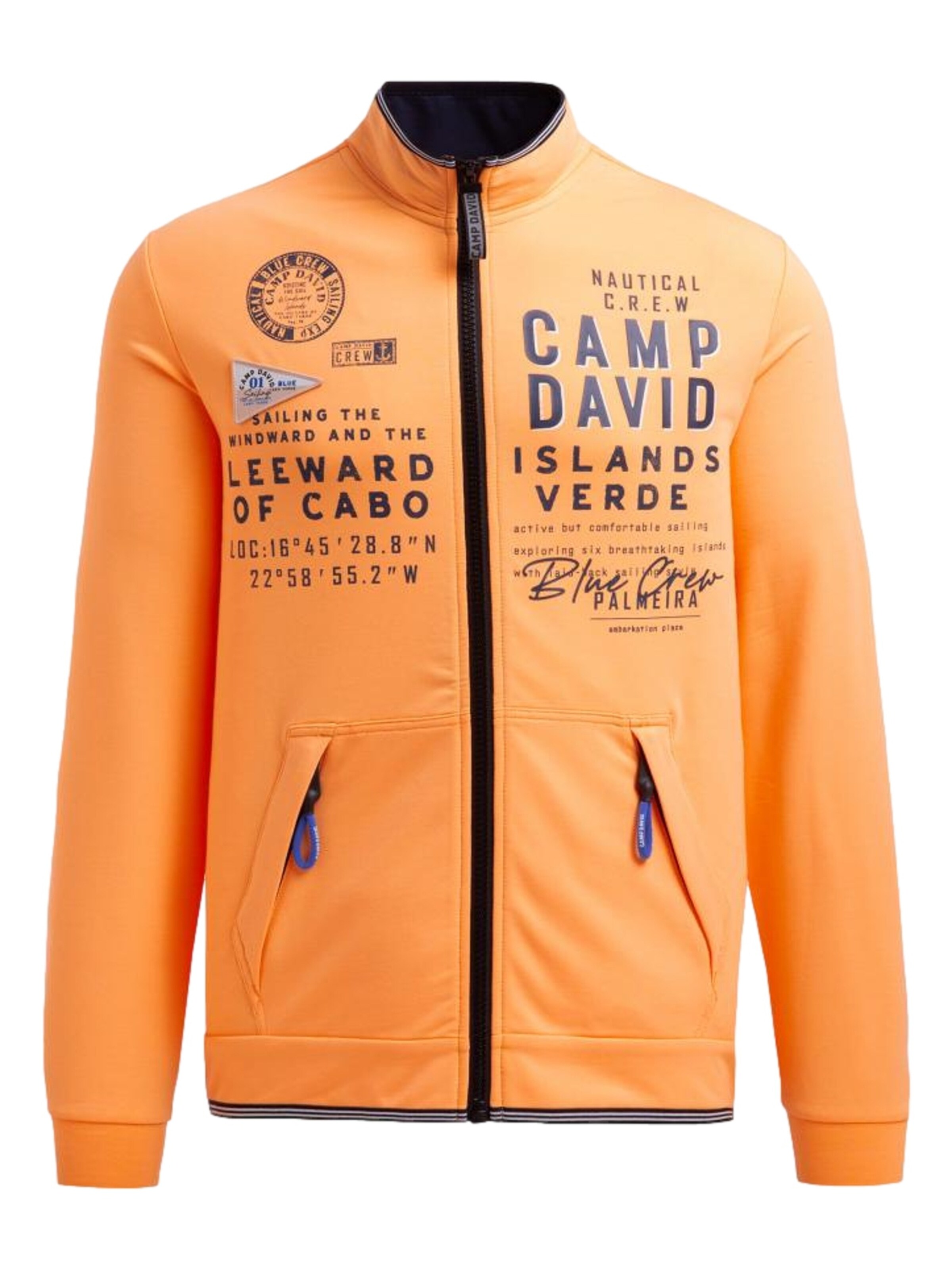 Giacca di felpa di CAMP DAVID in arancione: frontale