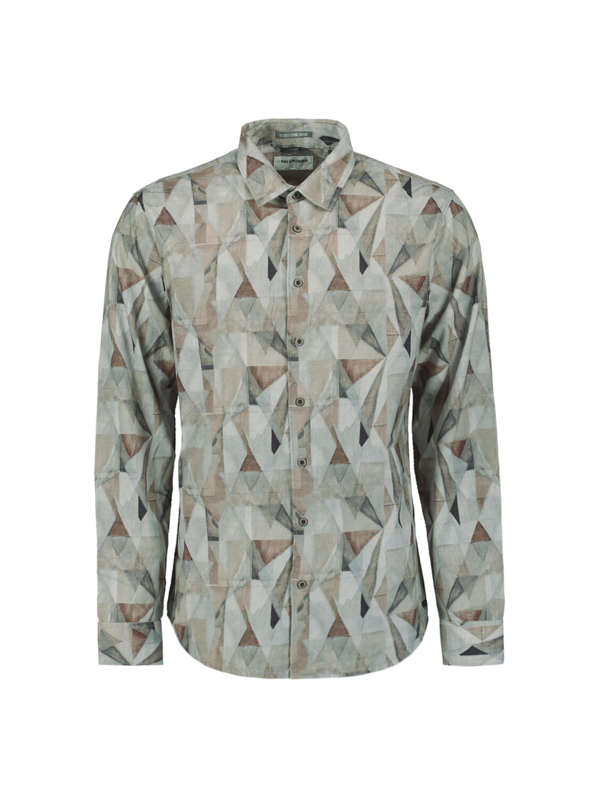 No Excess Regular fit Overhemd in Grijs: voorkant