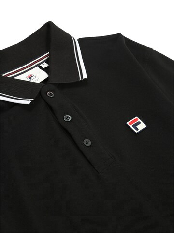 FILA - Camiseta 'BIELLA regular tipped long sleeve polo shirt' en negro