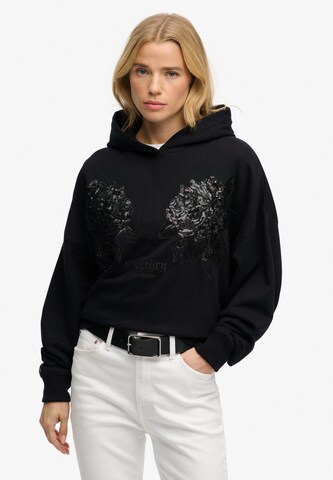Superdry Sweatshirt in Zwart: voorkant