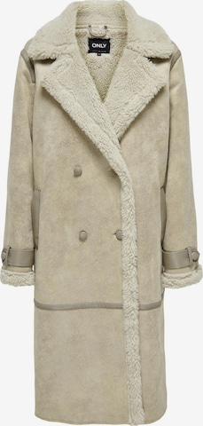 Manteau mi-saison 'Sherpa' ONLY en beige : devant